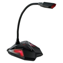 Yenkee - Геймерський LED USB мікрофон 5V чорний/червоний