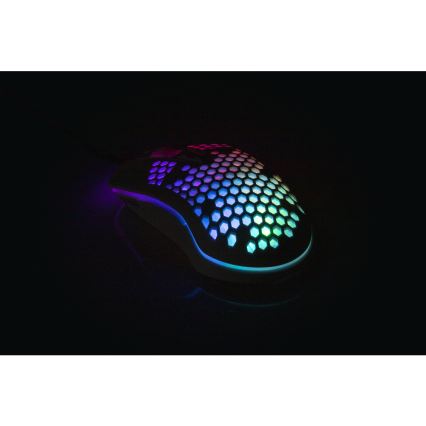 Yenkee - Игровая мышь со светодиодной RGB-подсветкой 6400 DPI 7 кнопок черная