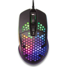 Yenkee - LED RGB Гральна миша 6400 DPI 7 кнопок чорний