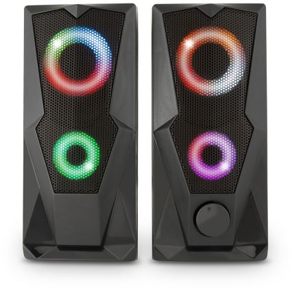 Yenkee - USB Динаміки з RGB підсвіткою 6W/5V чорний