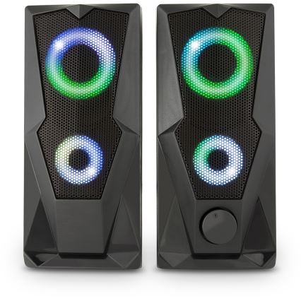 Yenkee - USB Динаміки з RGB підсвіткою 6W/5V чорний