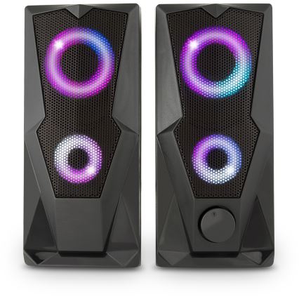 Yenkee - USB Динаміки з RGB підсвіткою 6W/5V чорний