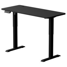 З можливістю регулювання по висоті письмовий стіл LEVANO 140x60 см чорний