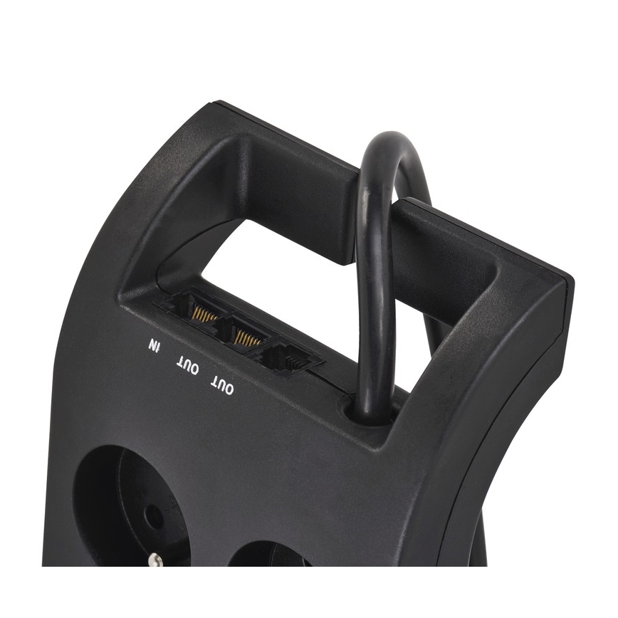 Захист від перенапруги 8 розеток 3 м чорний