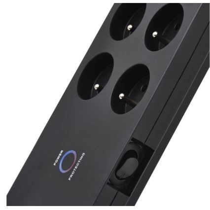 Захист від перенапруги 8 розеток 3 м чорний