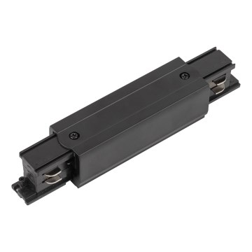 Заглушка трековой системы с подключением питания 3-фазная TRACER прямой черный