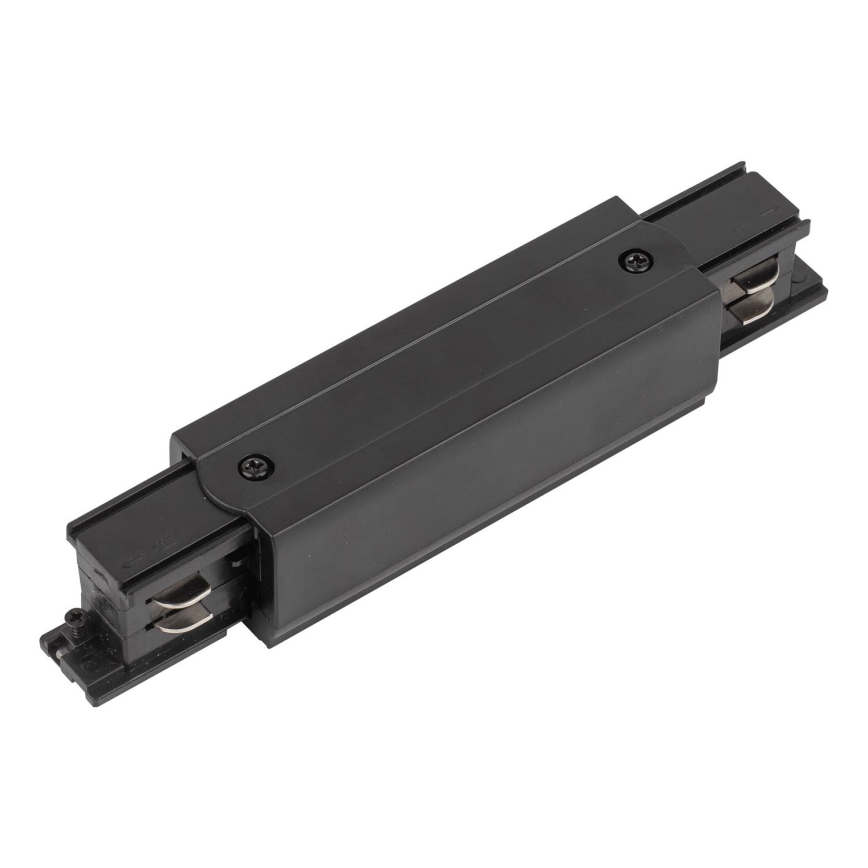 Заглушка трековой системы с подключением питания 3-фазная TRACER прямой черный