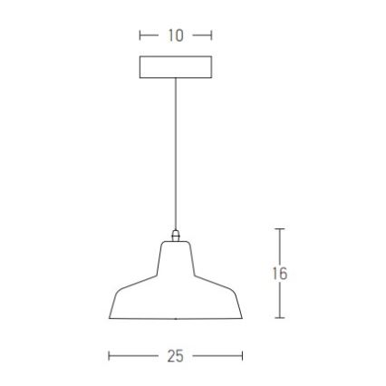 Zambelis 1655 - Подвесная люстра 1xE27/40W/230V бетон