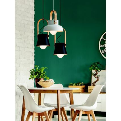 Zambelis 18192 - Підвісна люстра 1xE27/40W/230V чорний