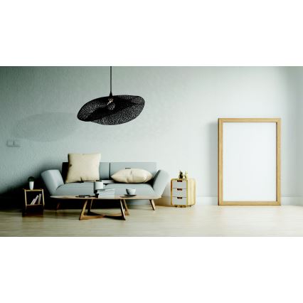 Zambelis 19108 - Подвесная люстра 1xE27/40W/230V бамбук/черный