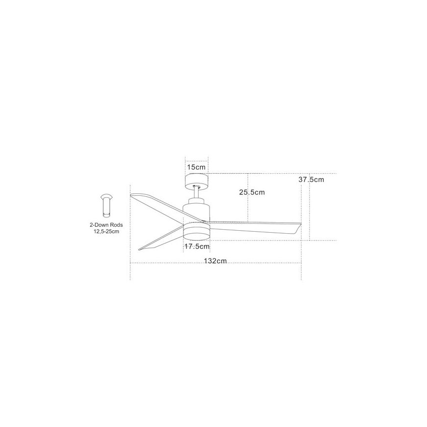 Zambelis 19135 - Светодиодный потолочный вентилятор LED/15W/230V 3000/4000/6000K + дистанционное управление