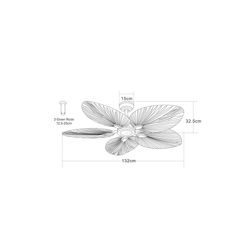 Zambelis 19139 - Потолочный вентилятор + дистанционное управление
