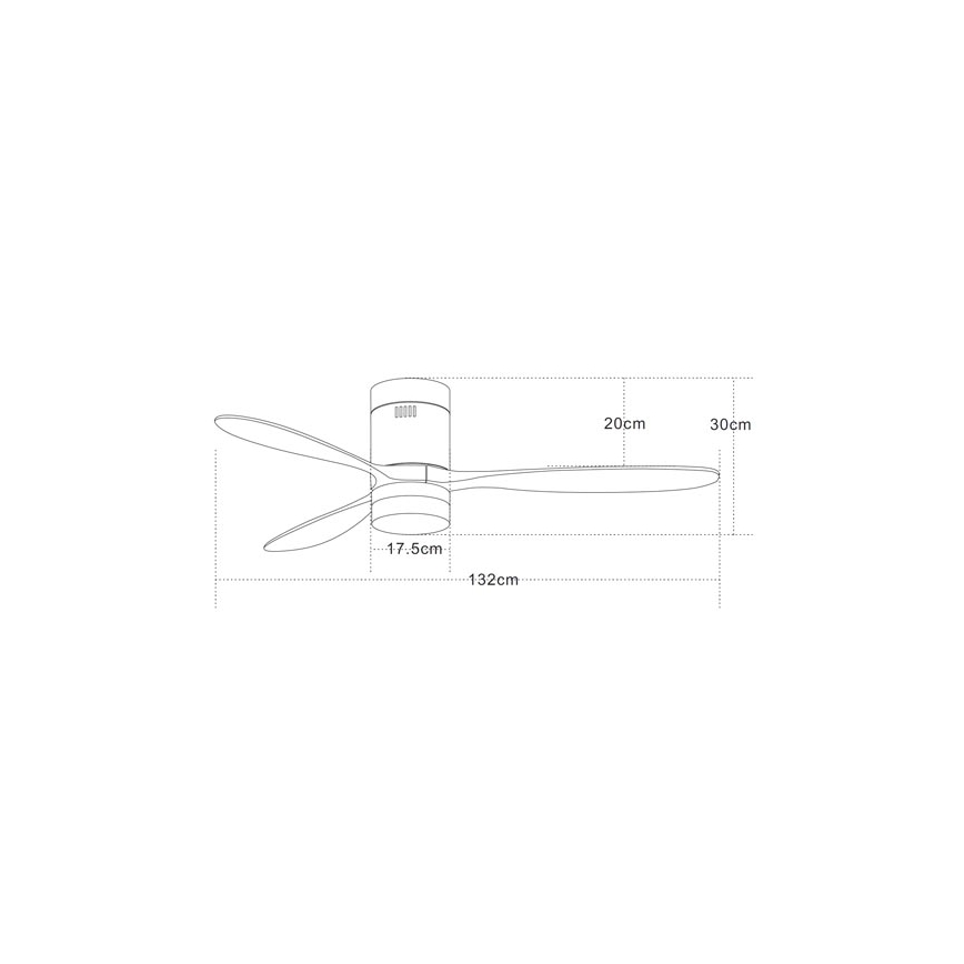 Zambelis 19144 - Светодиодный потолочный вентилятор LED/15W/230V 3000/4000/6000 вишневый + дистанционное управление
