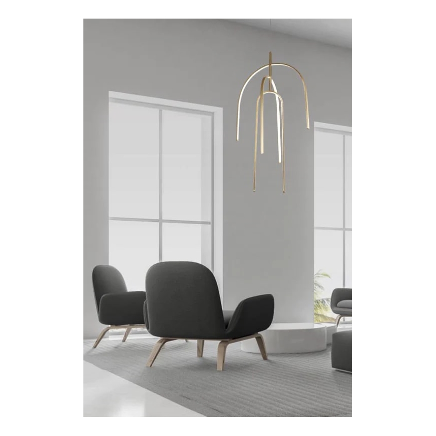 Zambelis 1931 - Светодиодная подвесная люстра с регулированием яркости LED/80W/230V золотистый