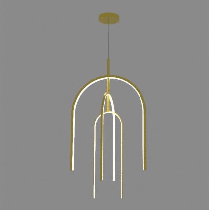 Zambelis 1931 - Светодиодная подвесная люстра с регулированием яркости LED/80W/230V золотистый