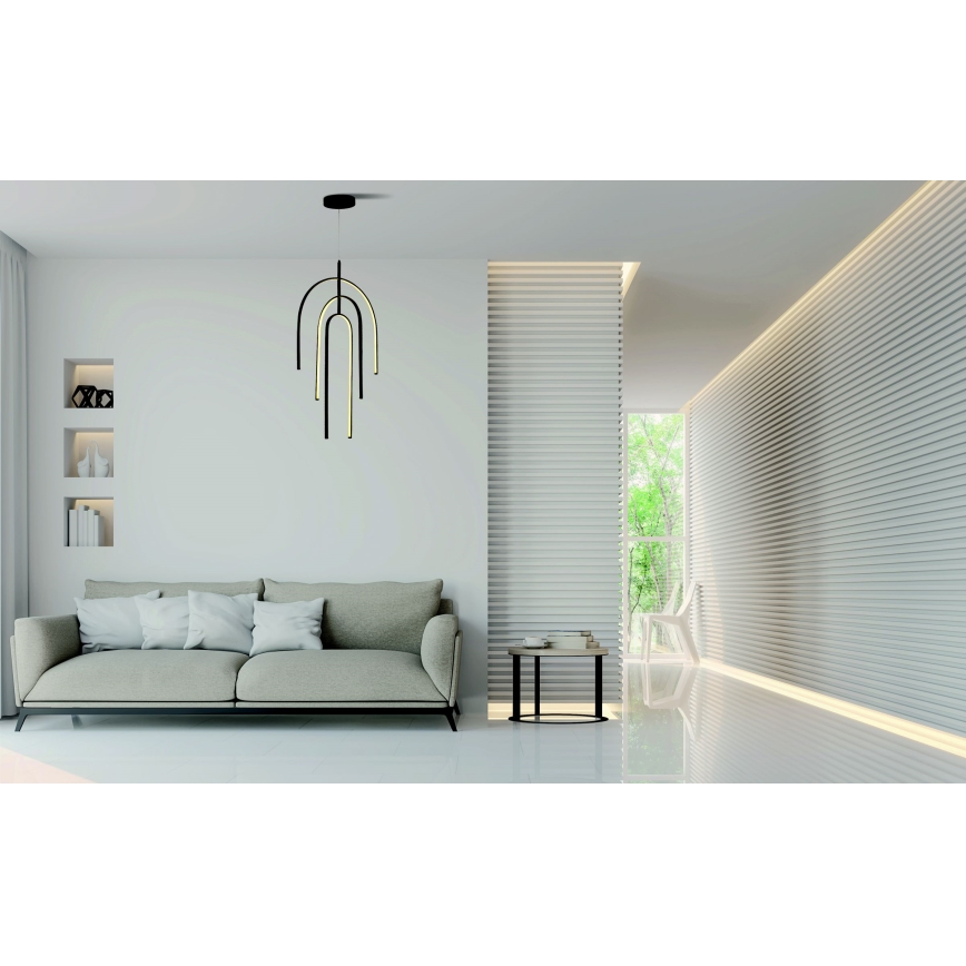 Zambelis 1932 - Светодиодная подвесная люстра с регулированием яркости LED/80W/230V черный