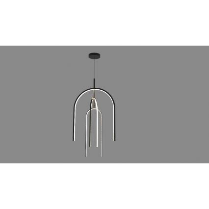 Zambelis 1932 - Светодиодная подвесная люстра с регулированием яркости LED/80W/230V черный