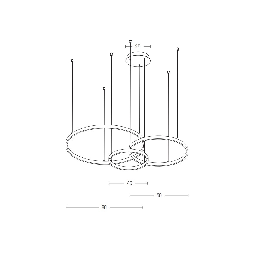 Zambelis 1956 - Светодиодная подвесная люстра LED/136W/230V золотая