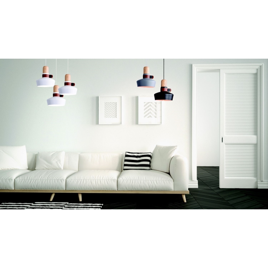 Zambelis 1990 - Подвесная люстра 1xE27/40W/230V дуб/черная