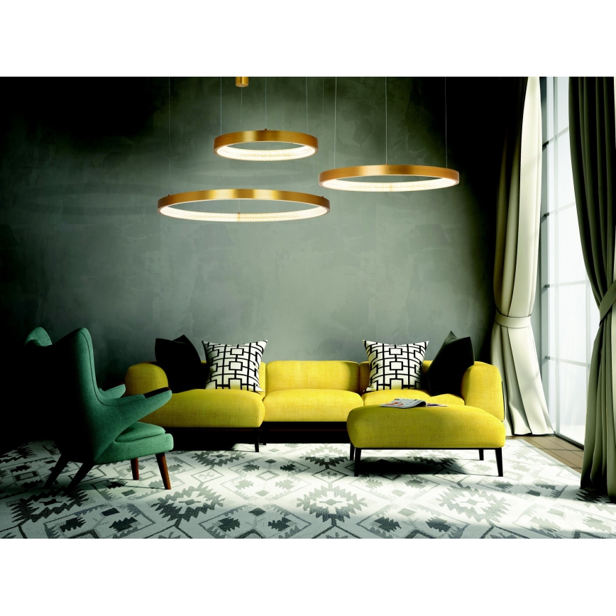 Zambelis 2006 - Светодиодная подвесная люстра с регулированием яркости LED/36W/230V золотистый