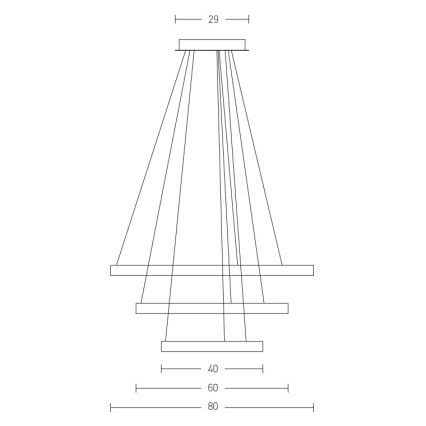 Zambelis 2009 - Підвісна LED люстра з регулюванням яскравості LED/112W/230V золотий
