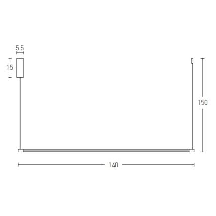 Zambelis 20119 - Світлодіодна підвісна люстра LED/20W/230V чорна