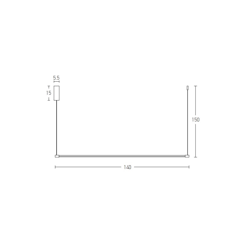 Zambelis 20119 - Світлодіодна підвісна люстра LED/20W/230V чорна