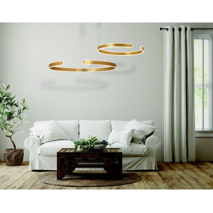 Zambelis 2012 - Підвісна LED люстра з регулюванням яскравості LED/40W/230V золотий
