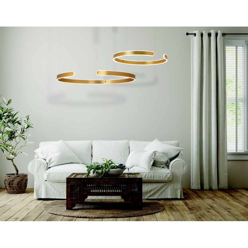 Zambelis 2012 - Підвісна LED люстра з регулюванням яскравості LED/40W/230V золотий