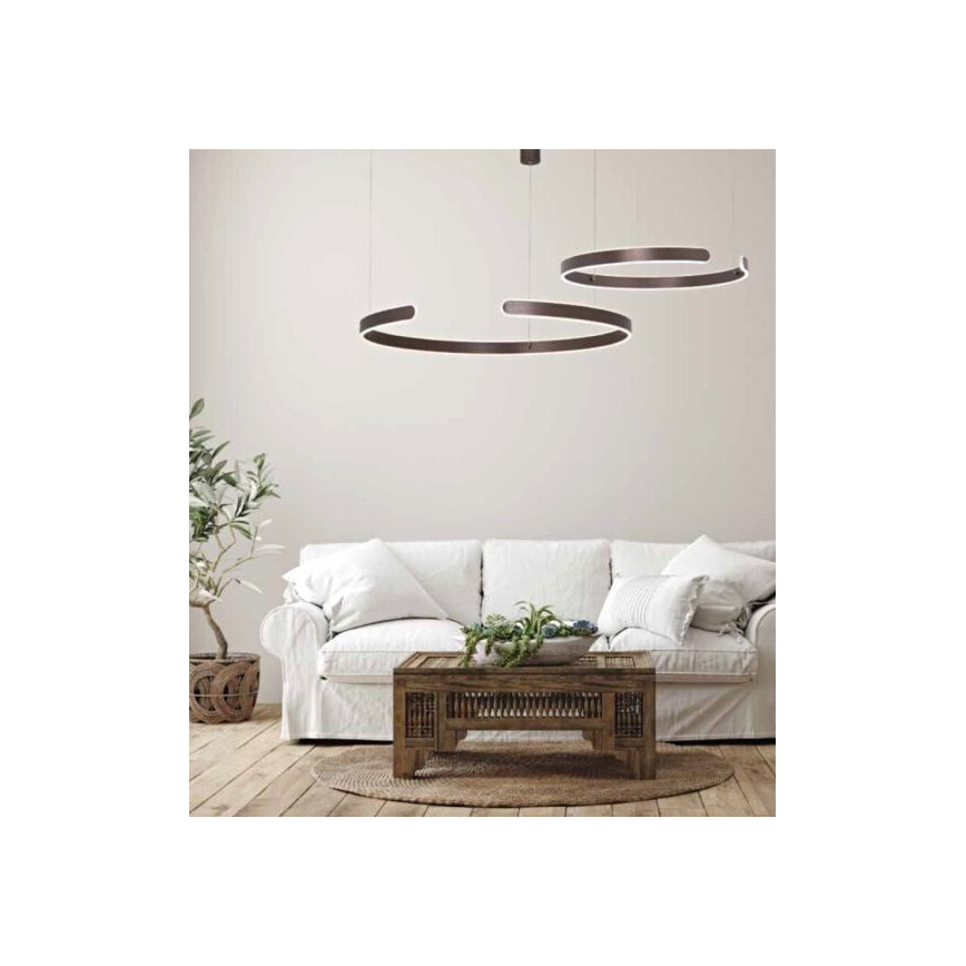 Zambelis 2013 - Підвісна LED люстра з регулюванням яскравості LED/40W/230V коричневий