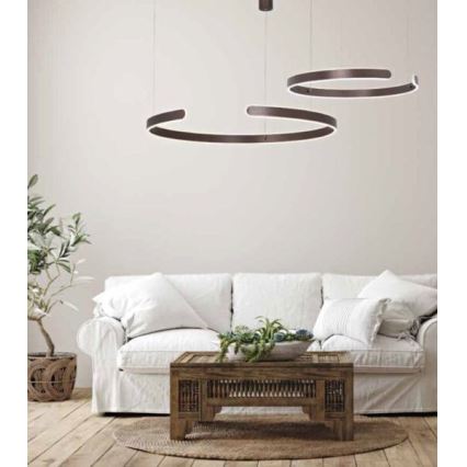 Zambelis 2013 - Підвісна LED люстра з регулюванням яскравості LED/40W/230V коричневий