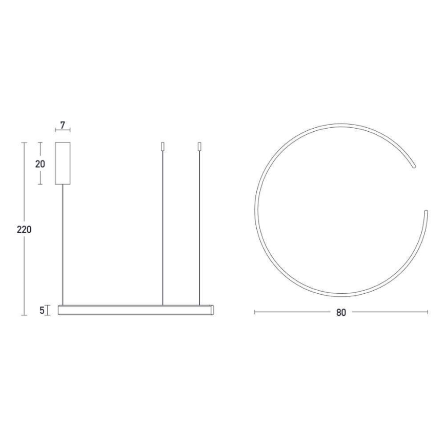 Zambelis 2013 - Підвісна LED люстра з регулюванням яскравості LED/40W/230V коричневий