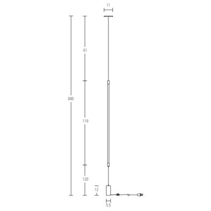 Zambelis 20184 - Светодиодный торшер LED/22W/230V
