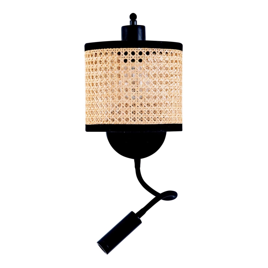 Zambelis 20355 - Світлодіодна настінна лампа 1xE27/40W + LED/3W/230V ротанґ