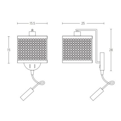 Zambelis 20355 - Світлодіодна настінна лампа 1xE27/40W + LED/3W/230V ротанґ