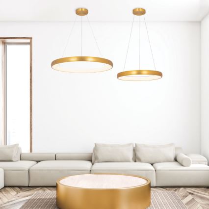 Zambelis 2046 - Светодиодная подвесная люстра с регулированием яркости LED/30W/230V диаметр 40 см золотистый
