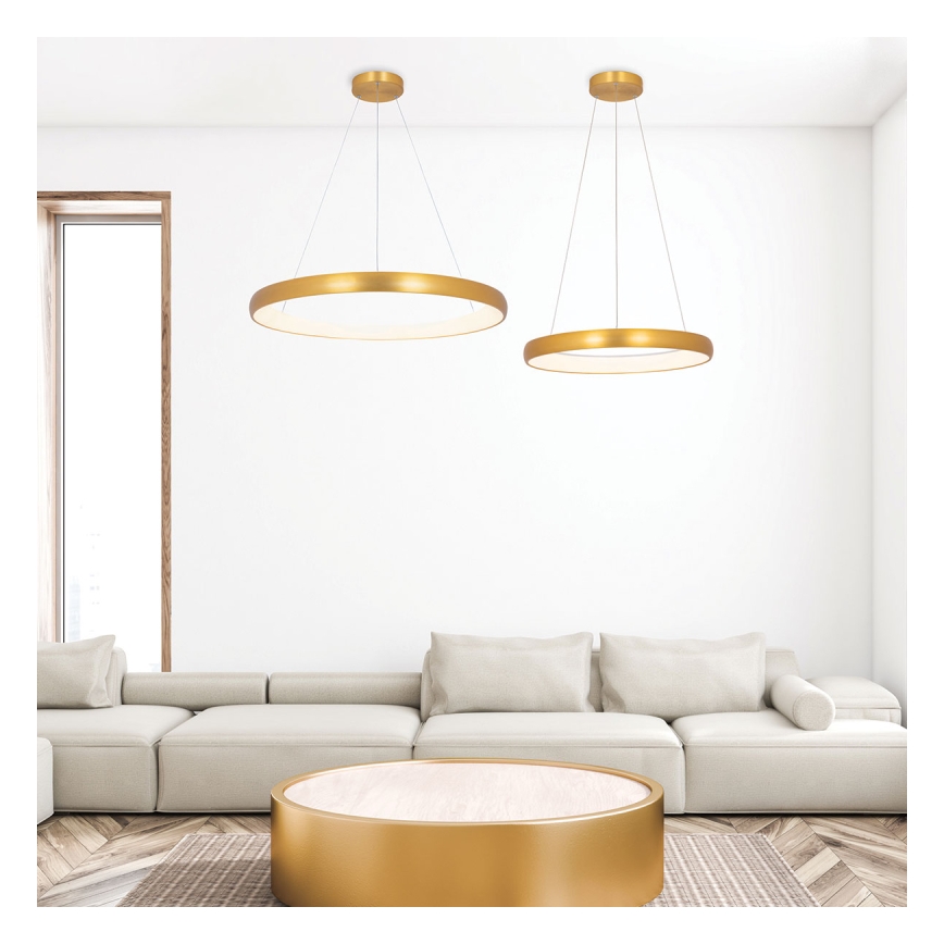 Zambelis 2046 - Светодиодная подвесная люстра с регулированием яркости LED/30W/230V диаметр 40 см золотистый