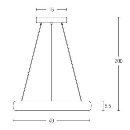Zambelis 2047 - Підвісна LED люстра з регулюванням яскравості LED/30W/230V діаметр 40 см коричневий