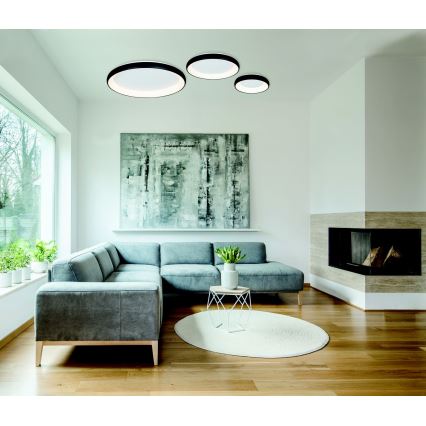 Zambelis 2048 - Стельовий LED світильник з регулюванням яскравості LED/50W/230V діаметр 60 см чорний