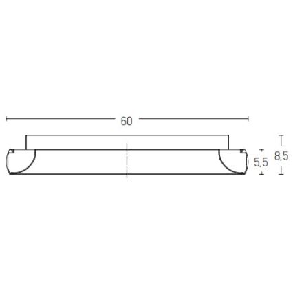Zambelis 2048 - Стельовий LED світильник з регулюванням яскравості LED/50W/230V діаметр 60 см чорний