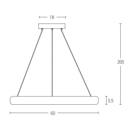 Zambelis 2055 - Светодиодная подвесная люстра с регулированием яркости LED/50W/230V диаметр 60 см коричневый
