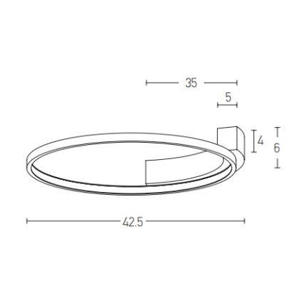 Zambelis 2075 - Світлодіодний настінний світильник LED/25W/230V діаметр 42,5 см білий