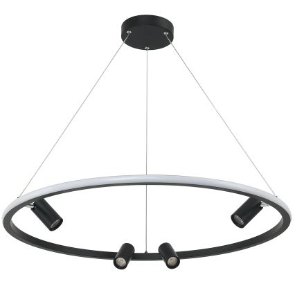 Zambelis 22013 - Светодиодная подвесная люстра с регулированием яркости LED/59W/230V диаметр 79 см черный
