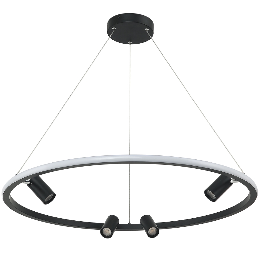 Zambelis 22013 - Светодиодная подвесная люстра с регулированием яркости LED/59W/230V диаметр 79 см черный