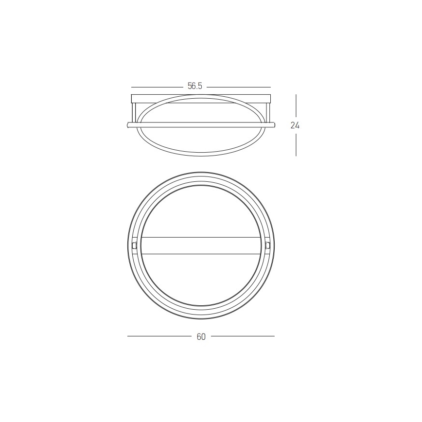 Zambelis 22016 - Светодиодная припотолочная люстра с регулированием яркости LED/56W/230V диаметр 60 см черный