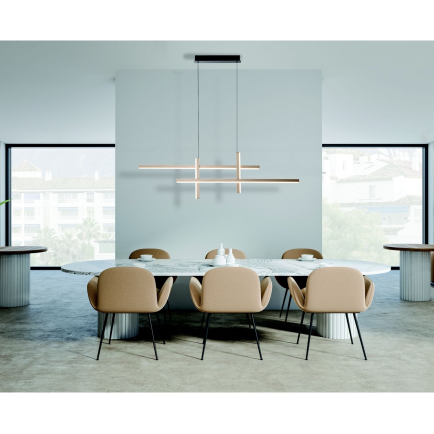 Zambelis 22022 - Светодиодная подвесная люстра с регулированием яркости LED/41W/230V золотистый