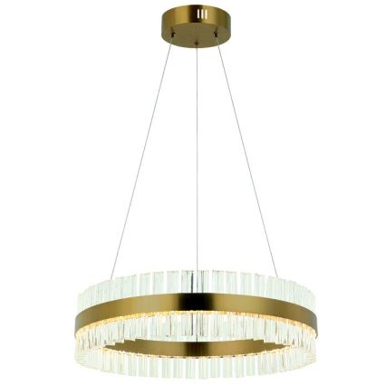 Zambelis 22039 - Светодиодная подвесная люстра с регулированием яркости LED/56W/230V золотистый