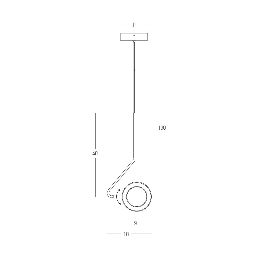 Zambelis 22045 - Светодиодная подвесная люстра с регулированием яркости LED/7W/230V CRI90 черный