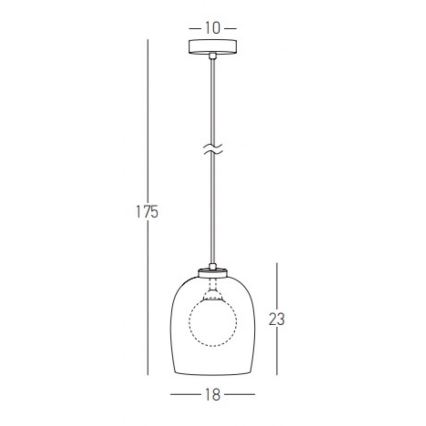 Zambelis 22051 - Люстра на тросі 1xG9/5W/230V Ø 18 см, чорна