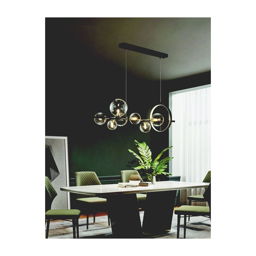 Zambelis 22063 - Светодиодная подвесная люстра с регулированием яркости LED/14W + 7xG9/7W/230V